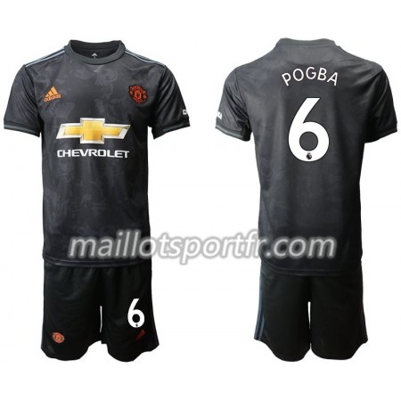 Maillot de Foot Manchester United Pogba 6 Enfant Troisieme 2019/20